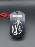 LOCKED (Flat Cage) - Flat Chastity Design Premade Tag