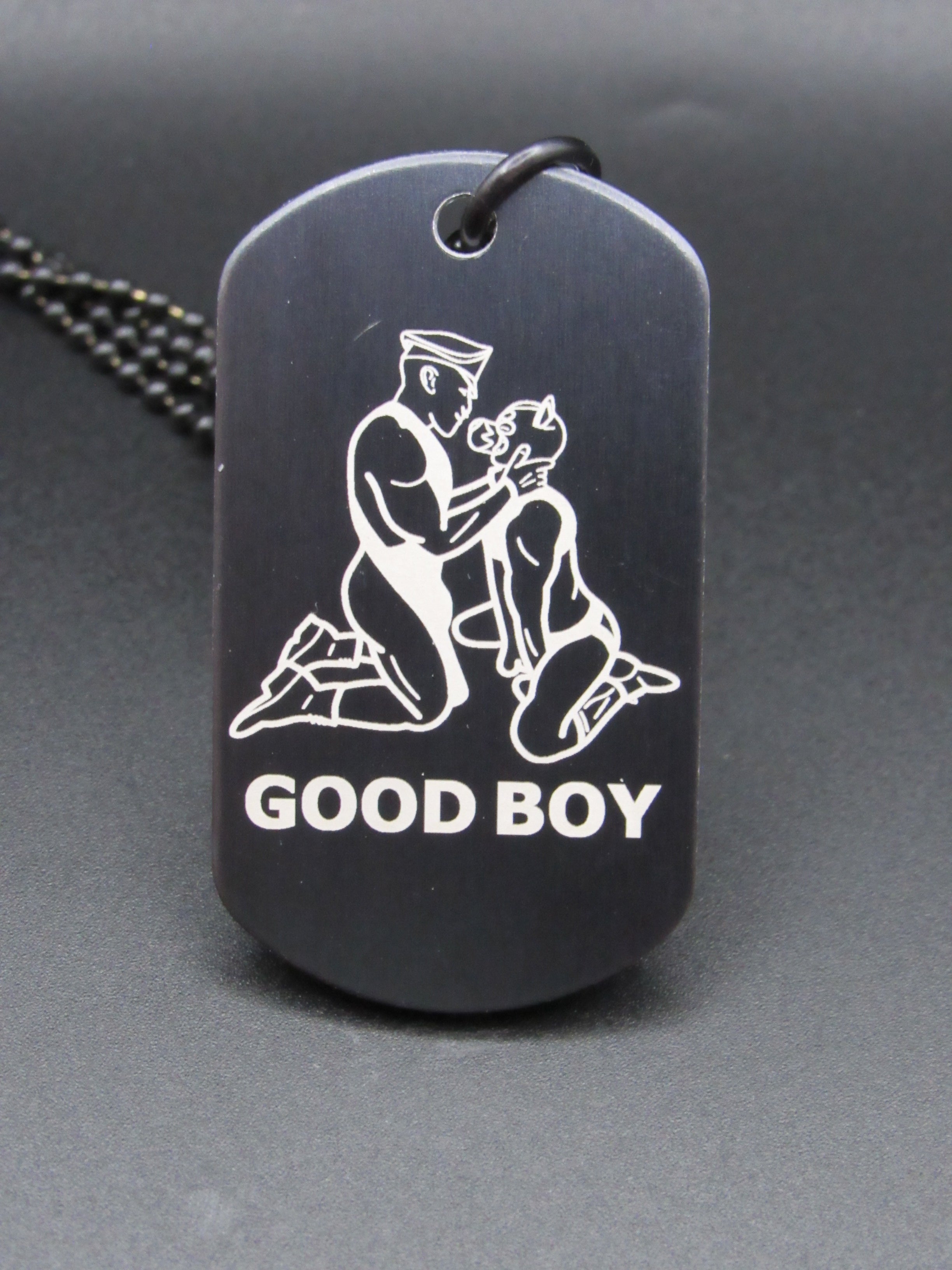 GOOD BOY - Pup and Handler Design Premade Tag