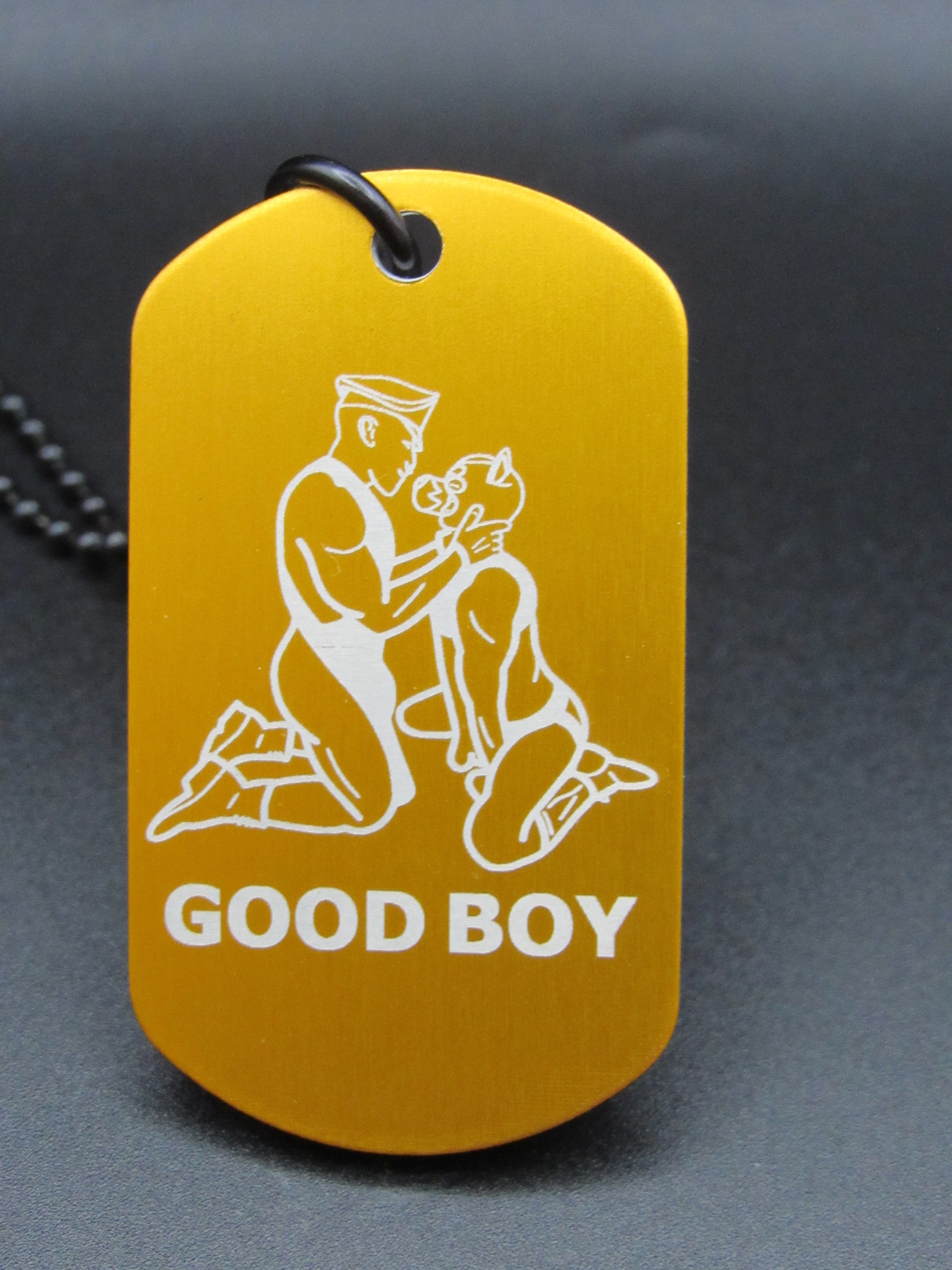 GOOD BOY - Pup and Handler Design Premade Tag